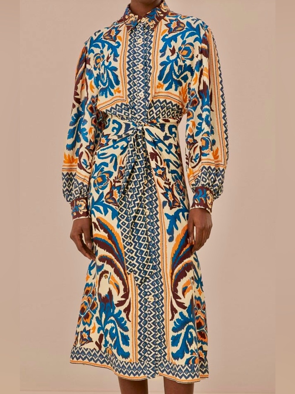 Farm Rio Toucans
Scarf Cutout Midi Dress - Picture 2 of 15